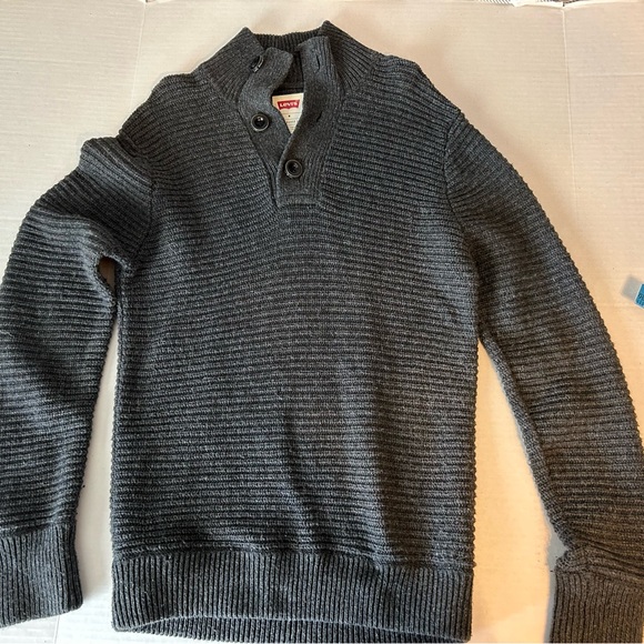 Levi’s gray Henley men’s sweater wool blend size Medium - Picture 1 of 7